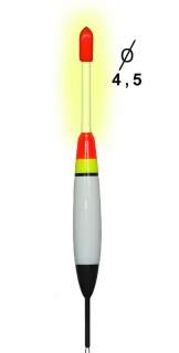 Plavák pre nočný rybolov, hmotnosť 6g, dĺžka 15,6cm, balenie 10ks