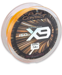 Iron Claw šňůra Pure Contact X9 0,13 mm 150 m oranžová